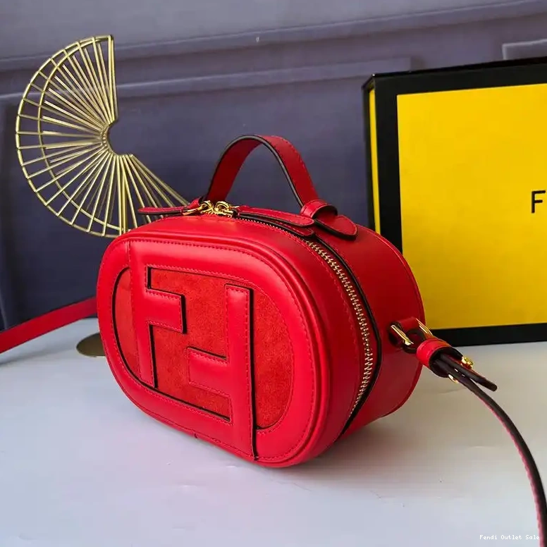 Affordable Fendi In Calf Leather O'Lock Camera Mini Red Case 0603